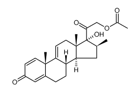 17,21-dihydroxy-16beta-methylpregna-1,4,9(11)-triene-3,20-dione 21-acetate structure