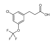 Benzenepropanoic acid, 3-chloro-5-(trifluoromethoxy)结构式
