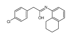 2-(4-chlorophenyl)-N-(5,6,7,8-tetrahydronaphthalen-1-yl)acetamide结构式