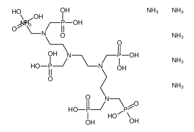 hexaammonium hexahydrogen [ethane-1,2-diylbis[[(phosphonatomethyl)imino]ethane-2,1-diylnitrilobis(methylene)]]tetrakisphosphonate结构式