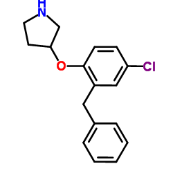 3-(2-Benzyl-4-chlorophenoxy)pyrrolidine结构式