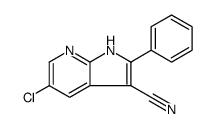 1H-Pyrrolo[2,3-b]pyridine-3-carbonitrile, 5-chloro-2-phenyl Structure