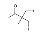 4-iodo-3-(iodomethyl)-3-methylbutan-2-one结构式