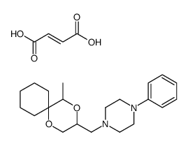 (E)-but-2-enedioic acid,1-[(5-methyl-1,4-dioxaspiro[5.5]undecan-3-yl)methyl]-4-phenylpiperazine Structure