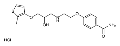 4-[2-[[2-hydroxy-3-(2-methylthiophen-3-yl)oxypropyl]amino]ethoxy]benzamide,hydrochloride结构式