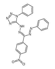 3-(4-nitro-phenyl)-1-phenyl-5-(1-phenyl-1H-tetrazol-5-yl)-formazan结构式