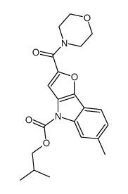 6-Methyl-2-(morpholine-4-carbonyl)-furo[3,2-b]indole-4-carboxylic acid isobutyl ester Structure