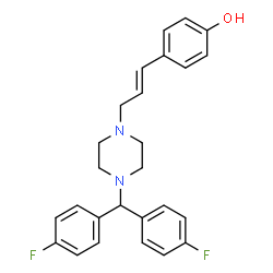 1-(bis(4-fluorophenyl)methyl)-4-(3-(4'-hydroxyphenyl)-2-propenyl)piperazine结构式