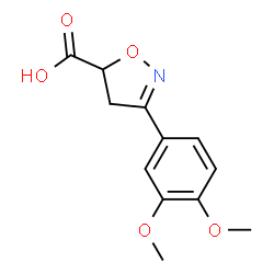 3-(3,4-Dimethoxyphenyl)-4,5-dihydroisoxazole-5-carboxylic acid Structure