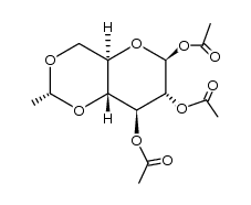 1,2,3-tri-O-acetyl-4,6-O-ethylidene-β-D-glucopyranose Structure