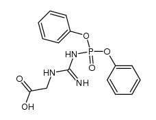 N-(diphenoxyphosphoryl-carbamimidoyl)-glycine Structure