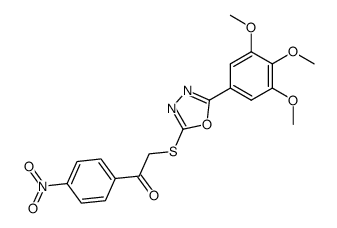 1-(4-Nitro-phenyl)-2-[5-(3,4,5-trimethoxy-phenyl)-[1,3,4]oxadiazol-2-ylsulfanyl]-ethanone结构式