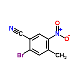 2-Bromo-4-methyl-5-nitrobenzonitrile structure