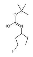 2-Methyl-2-propanyl (3-fluorocyclopentyl)carbamate结构式