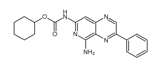 cyclohexyl (5-amino-3-phenylpyrido[3,4-b]pyrazin-7-yl)carbamate Structure