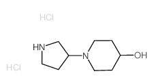 1-(3-Pyrrolidinyl)-4-piperidinol dihydrochloride Structure