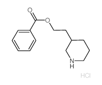 2-(3-Piperidinyl)ethyl benzoate hydrochloride Structure