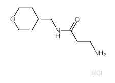 3-Amino-N-(tetrahydro-2H-pyran-4-ylmethyl)-propanamide hydrochloride Structure