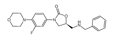 (S)-N-[[3-(3-fluoro-4-(4-morpholinyl)phenyl)-2-oxo-5-oxazolidinyl]methyl]benzylamine Structure