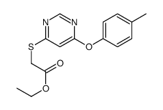 ethyl 2-[6-(4-methylphenoxy)pyrimidin-4-yl]sulfanylacetate Structure