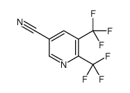 5,6-Bis(trifluoromethyl)nicotinonitrile结构式