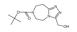 3-Hydroxymethyl-4,5,7,8-tetrahydro-1,2,3a,6-tetraaza-azulene-6-carboxylic acid tert-butyl ester Structure