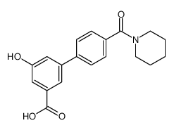 3-hydroxy-5-[4-(piperidine-1-carbonyl)phenyl]benzoic acid结构式