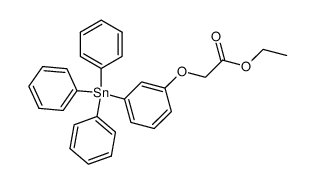 (C6H5)3SnC6H4-m-OCH2COOC2H5 Structure