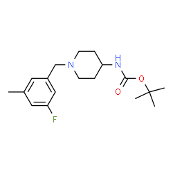 tert-Butyl 1-(3-fluoro-5-methylbenzyl)piperidin-4-ylcarbamate结构式