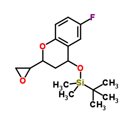 4-tert-Butyldimethylsilyloxy-6-fluoro-2-oxiranyl-3,4-dihydro-2H-1-benzopyran (Mixture of Diastereomers) Structure