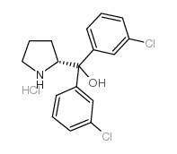 (R)-a,a-双(3-氯苯基)-2-吡咯烷甲醇盐酸盐结构式