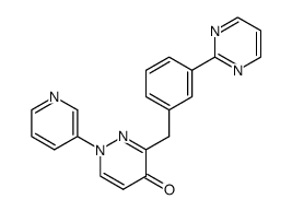 1-pyridin-3-yl-3-(pyrimidin-2-ylbenzyl)pyridazin-4(1H)-one Structure