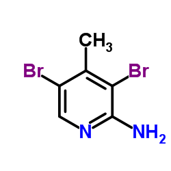 2-amino-3,5-dibromo-4-methylpridine Structure