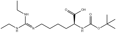 L-Lysine, N6-[bis(ethylaMino)Methylene]-N2-[(1,1-diMethylethoxy)carbonyl]- (9CI)结构式