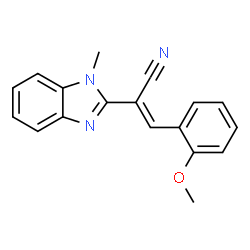 (E)-3-(2-methoxyphenyl)-2-(1-methyl-1H-benzo[d]imidazol-2-yl)acrylonitrile Structure