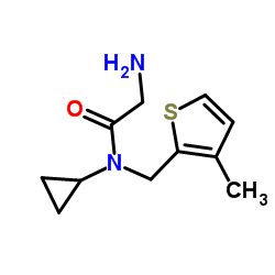 N-Cyclopropyl-N-[(3-methyl-2-thienyl)methyl]glycinamide结构式