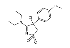 4-chloro-3-diethylamino-4-(4-methoxyphenyl)-4,5-dihydroisothiazole-1,1-dioxide Structure