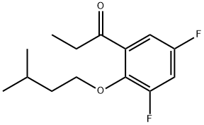 3,5-Difluoro-2-iso-pentoxypropiophenone structure