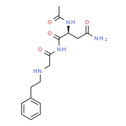 N-acetylasparaginylglycyl-(N-phenethyl)amide Structure