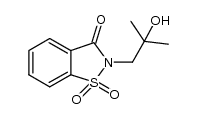 2-(2-hydroxy-2-methylpropyl)benzo[d]isothiazol-3(2H)-one 1,1-dioxide Structure