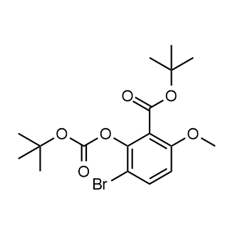 tert-Butyl 3-bromo-2-((tert-butoxycarbonyl)oxy)-6-methoxybenzoate structure