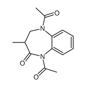 1,5-diacetyl-3-methyl-2,3-dihydro-1,5-benzodiazepin-4-one Structure