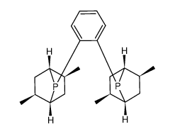 P,P'-1,2-Phenylenebis[(1R,2S,4R,5S)-2,5-dimethyl-7-phosphabicyclo[2.2.1]heptane]结构式