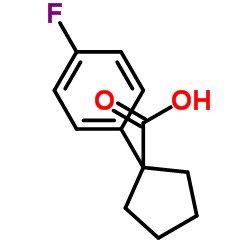 1-(4-氟苯基)环戊烷-1-羧酸结构式