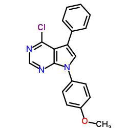 4-Chloro-7-(4-methoxyphenyl)-5-phenyl-7H-pyrrolo[2,3-d]pyrimidine Structure