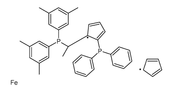 (S)-1-[(RP)-2-(二苯基膦基)二茂铁基]乙基二(3,5-二甲苯基)膦结构式