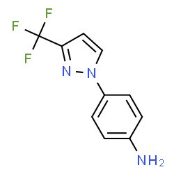 4-[3-(Trifluoromethyl)-1H-pyrazol-1-yl]aniline结构式