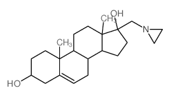 Androst-5-ene-3b,17b-diol, 17-(1-aziridinylmethyl)- (8CI)结构式