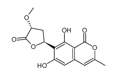 6,8-Dihydroxy-3-methyl-7-[(2S,4R)-tetrahydro-4-methoxy-5-oxofuran-2-yl]-1H-2-benzopyran-1-one Structure