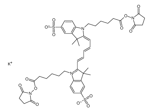 CYANINE 5 BIHEXANOIC ACID DYE, SUCCINIMIDYL ESTER, POTASSIUM SALT structure